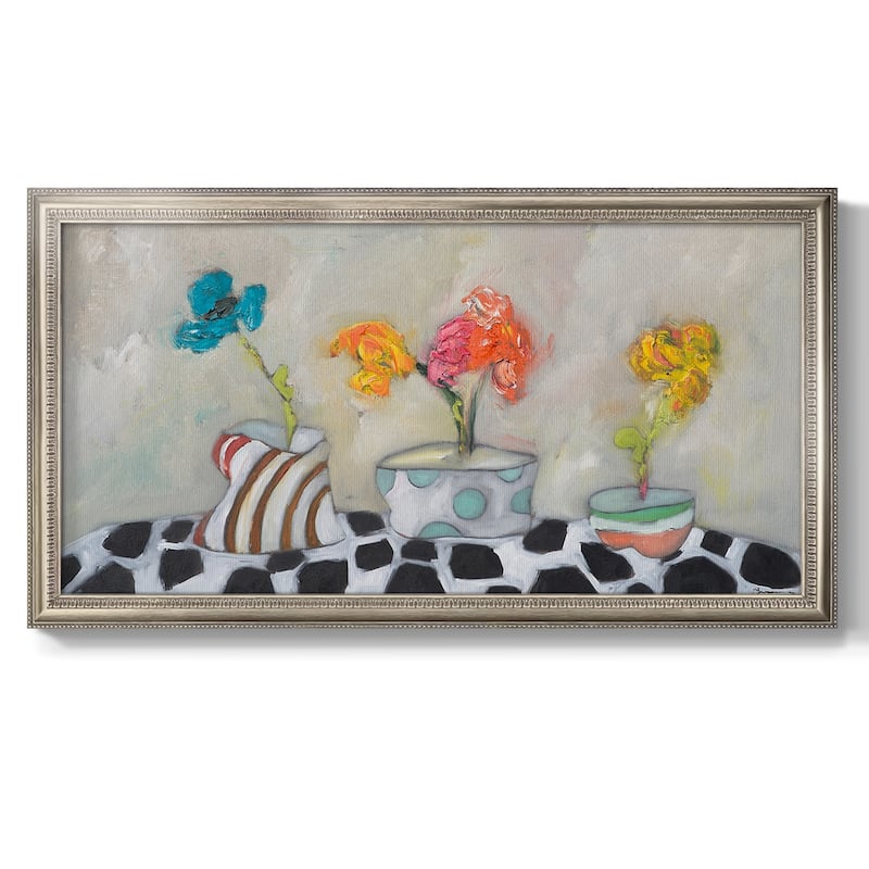 Three Amigos Premium Framed Canvas- Ready to Hang - 22x42 - Silver