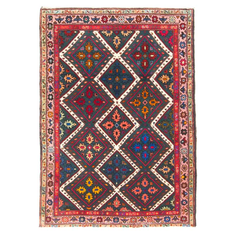 ECARPETGALLERY Hand-knotted Teimani Dark Green Wool Rug - 2'6 x 3'7