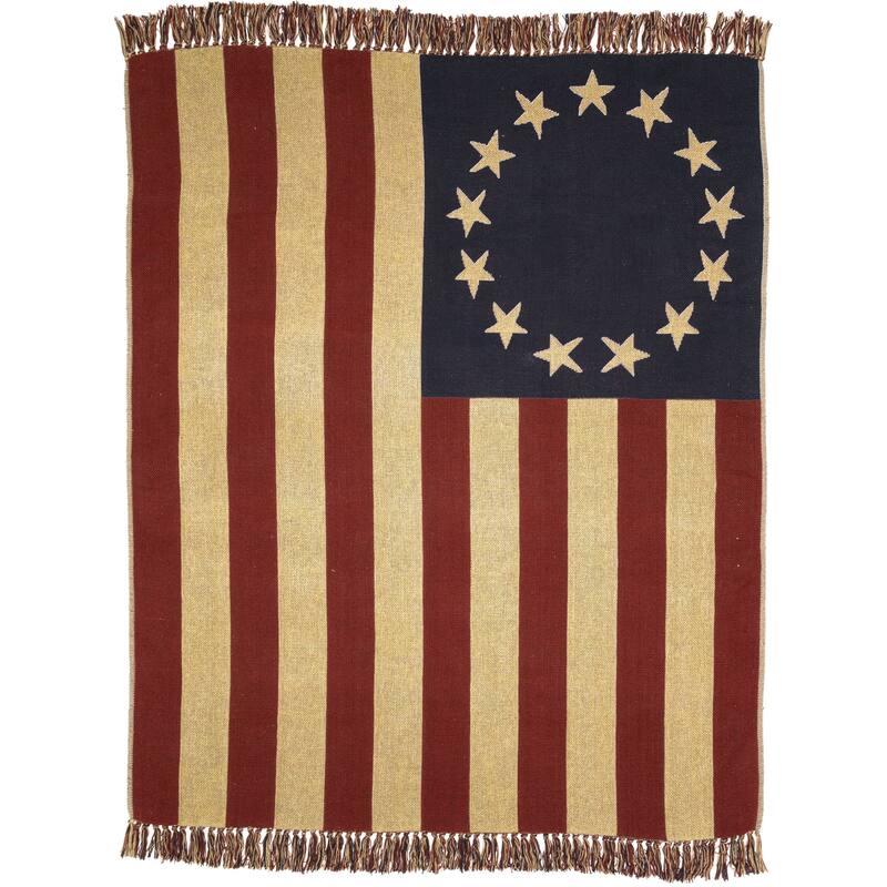Old Glory Throw Woven 50x60