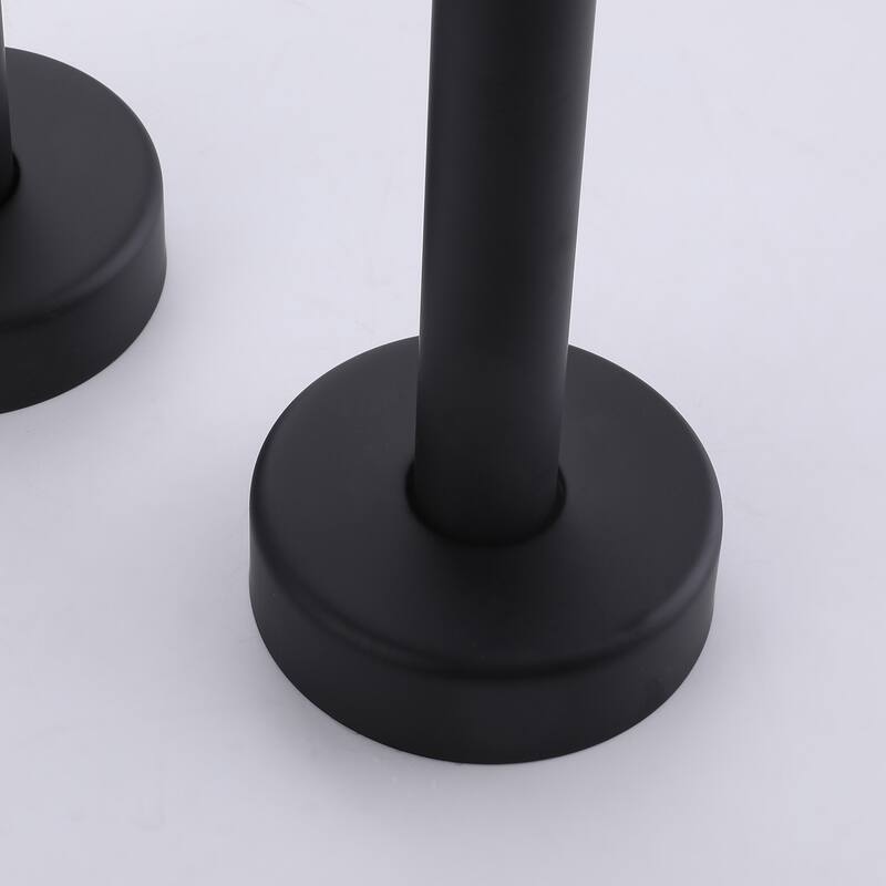 2-Handle 2-Hole Freestanding Tub Faucet with Hand Shower in Black/Gold