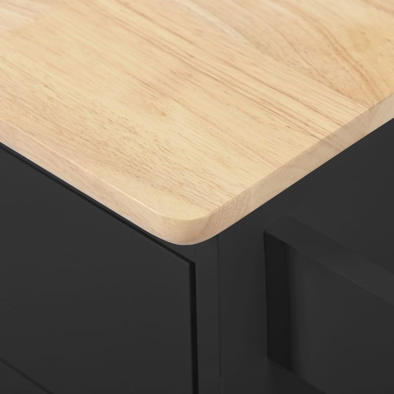 Kitchen Island with Power Outlet,Kitchen Storage Island with Drop Leaf and Rubber Wood,Open Storage and Wine Rack,5 Wheels