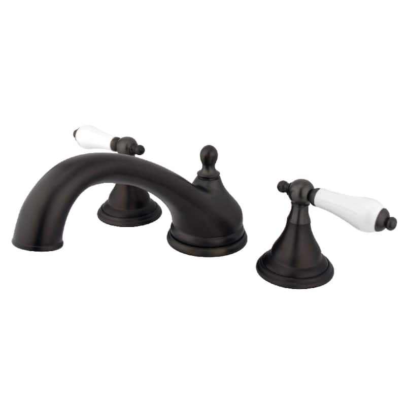Kingston Brass Vintage Deck Mounted Roman Tub Filler with Lever