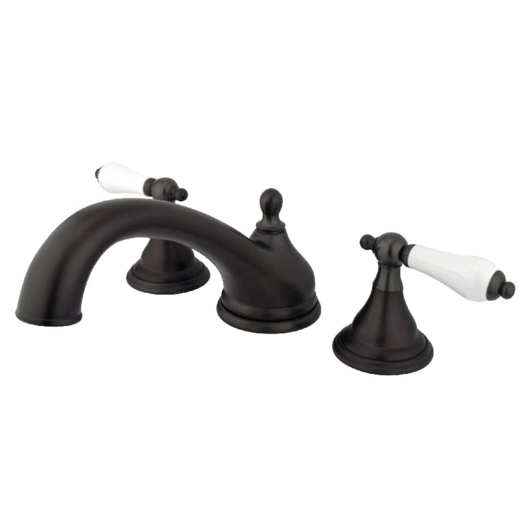 Kingston Brass Vintage Deck Mounted Roman Tub Filler with Lever
