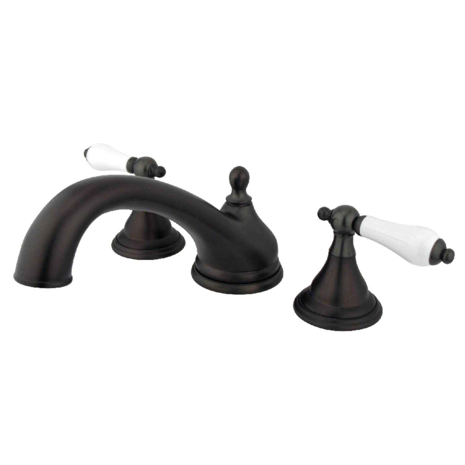 Kingston Brass Vintage Deck Mounted Roman Tub Filler with Lever