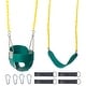 preview thumbnail 1 of 15, Metal/Plastic Bucket Swing with Chains - 11"D x 11"W x 78"H Green