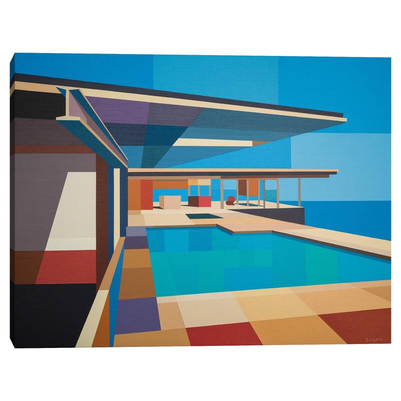 Modernist Stahl House X by Andy Burgess Canvas Art Print