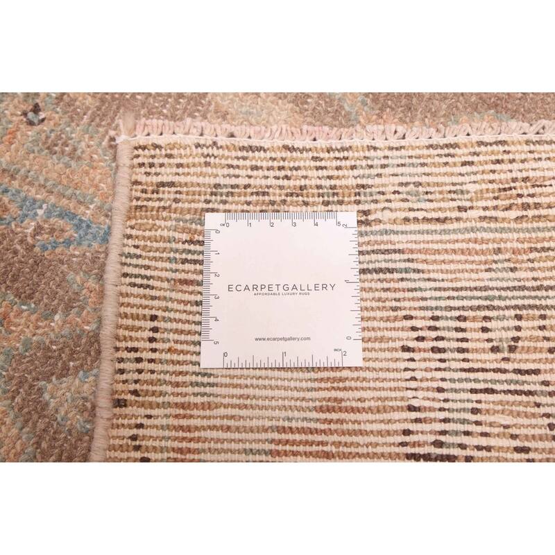 ECARPETGALLERY Hand-knotted Antalya Vintage Brown Wool Rug - 3'6 x 9'6