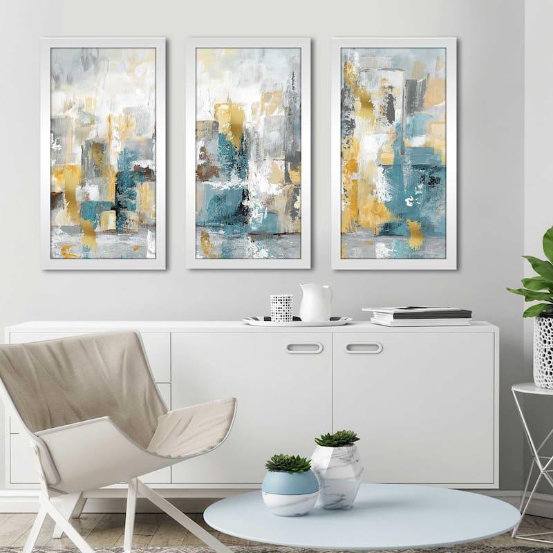 "City Views I" by Nan 3 Piece Print on Acrylic