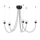 preview thumbnail 8 of 12, 5-Light Flexible Arm Arc Gravity Black Swaying Chandelier