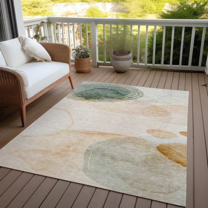Machine Washable Indoor/ Outdoor Modern Chantille Rug Bed Bath