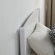 preview thumbnail 7 of 13, White Twin Pine Single-Layer Core Vertical Stripe Full-Board Curved Bed Head