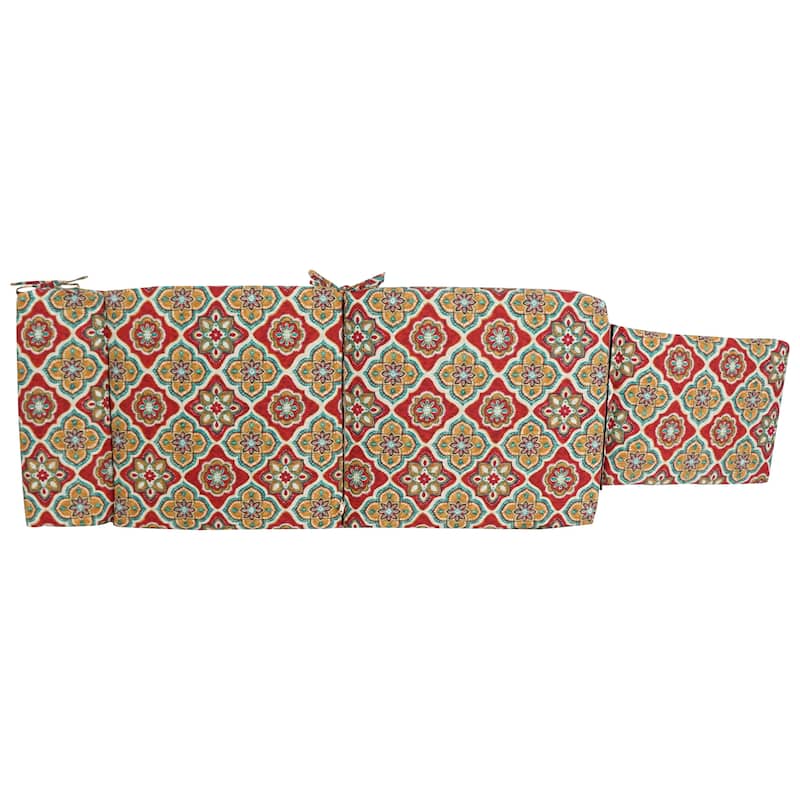 Blazing Needles Steamer Deck Outdoor Lounger Cushion - 72 x 20