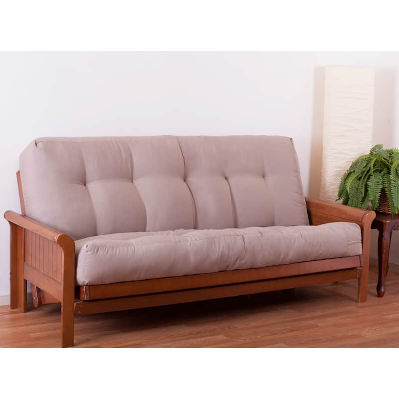 10-inch Thick Twill Futon Mattress (Twin, Full, or Queen) - Toffee - Full