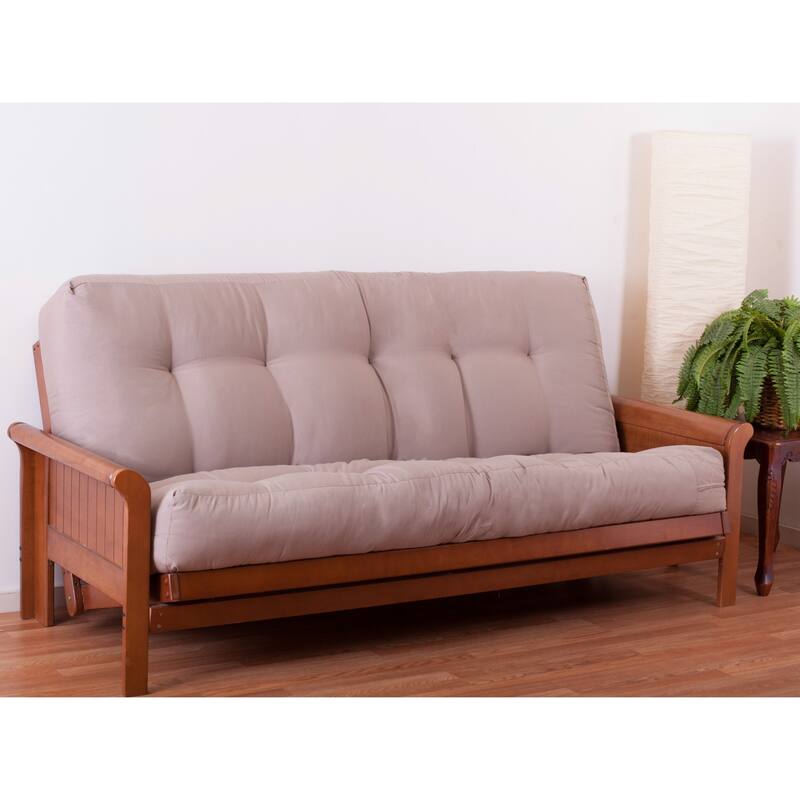 10-inch Thick Twill Futon Mattress (Twin, Full, or Queen) - Toffee - Full