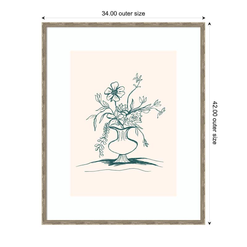 Kate and Laurel Framed Art Summer Stems by Kate Aurelia Holloway