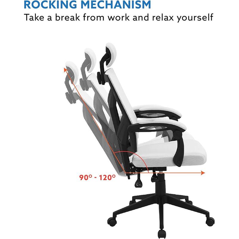 Adjustable Office Chair with Headrest Ergonomic Desk Chair High Back Mesh Office Chairs with Lumbar Support with Wheels