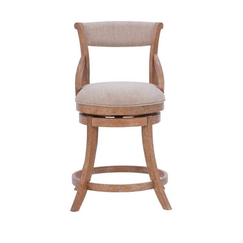 Grady Big Tall Whitewash 360 Swivel Wood Counter Stool On Sale