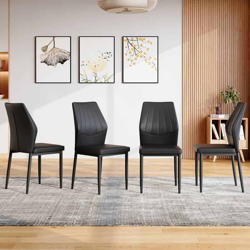 Ergonomic PU Dining Chair with Adjustable Stability, Perfectly blends comfort and elegance