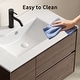 preview thumbnail 4 of 9, GDFStudio - Soren Modern Ceramic Bathroom Vanity Sink with Overflow Hole & Resists Stains Surface Finish