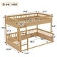 preview thumbnail 19 of 25, Full XL over Queen Bunk Bed with Ladder and Guardrails, Solid Pine Wood Frame