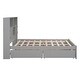 preview thumbnail 7 of 30, Full Size Platform Bed with Storage Headboard, Charging Station, Grey