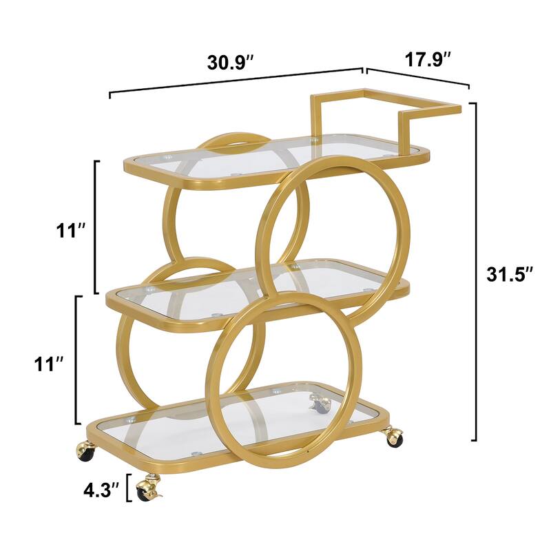 Metal Bar Cart Silver Bar Carts for the Home