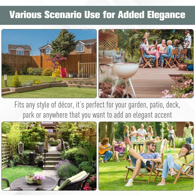 Outsunny 14" x 17" Ceramic Side Table Garden Stool with Knotted Ring Design & Glazed Strong Materials, Green