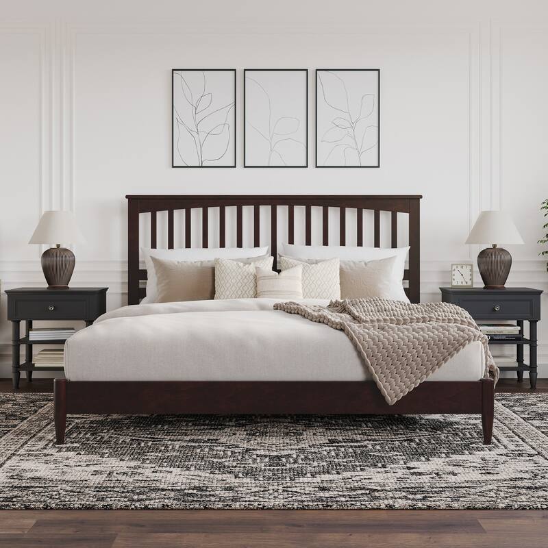 Becket Solid Wood Low Profile Platform Bed