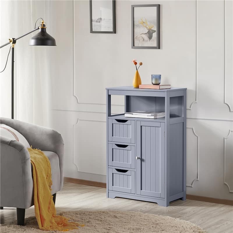 Yaheetech Bathroom Floor Cabinet Bedroom Cabinet Storage Organizer