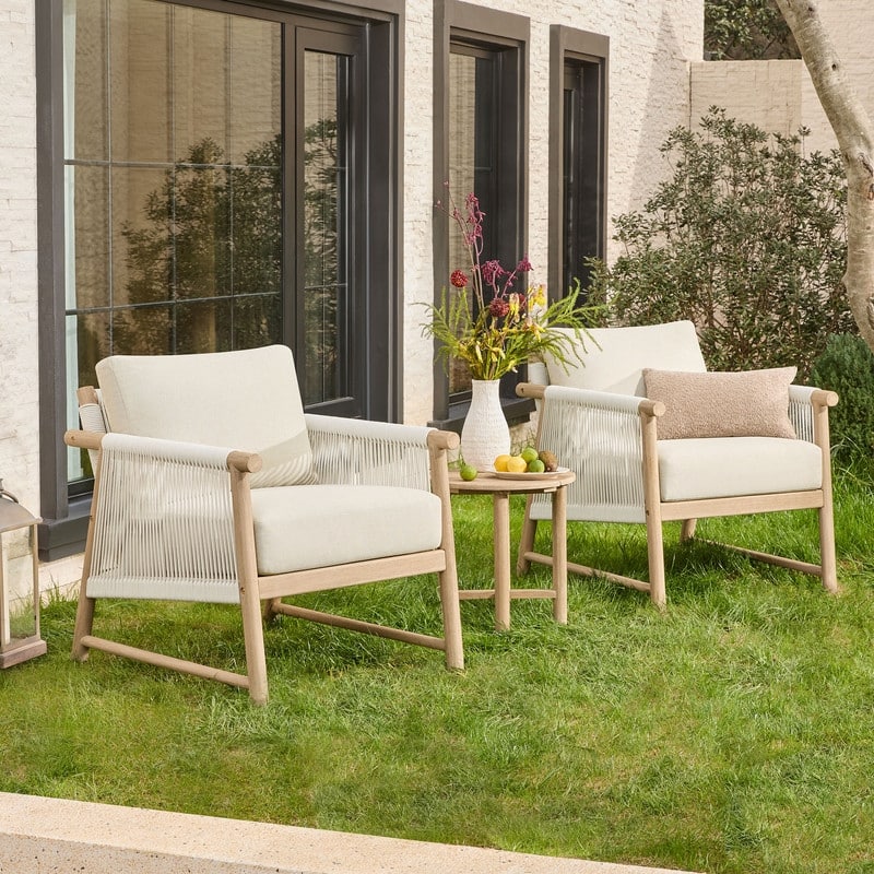 Lynn Outdoor Acacia Wood Patio Furniture Outdoor Chair