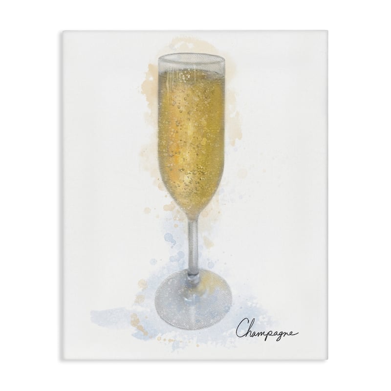 Stupell Champagne Glass Shimmer Canvas Wall Art Design By Matthew Piotrowicz - 24 x 30