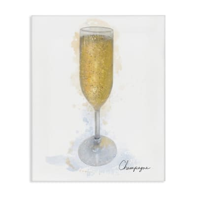 Stupell Champagne Glass Shimmer Canvas Wall Art Design By Matthew Piotrowicz