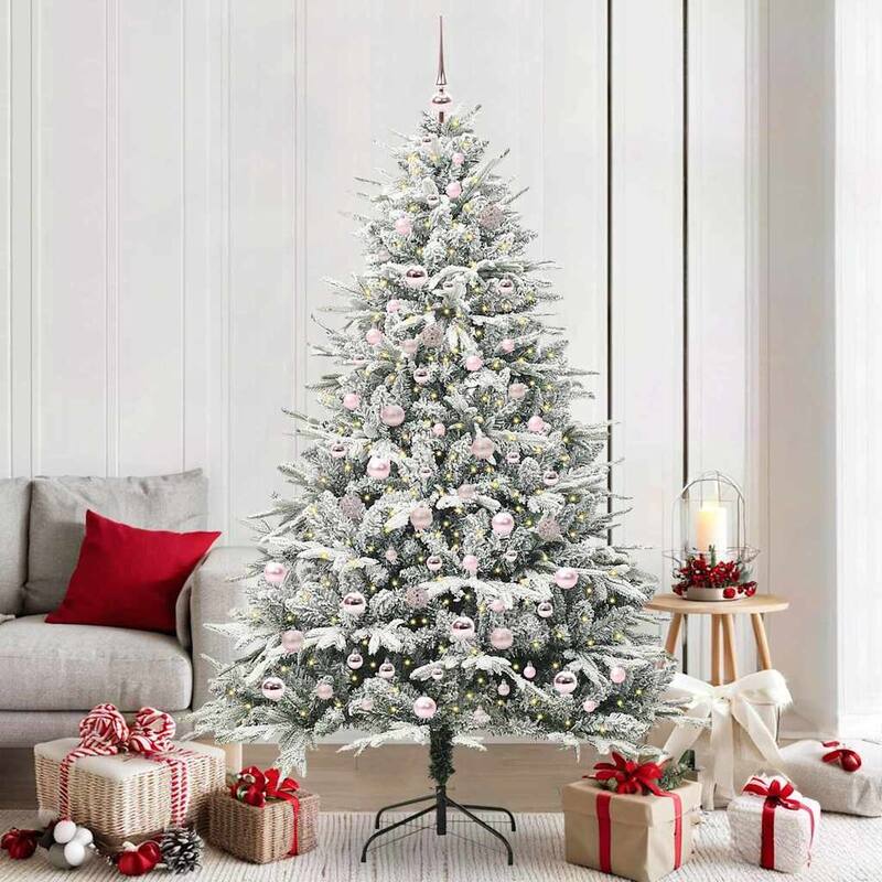 vidaXL Artificial Christmas Tree Green 59.1" PVC - Gold