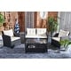 preview thumbnail 2 of 44, SAFAVIEH Outdoor Vellor 4-Piece Conversation Patio Set.