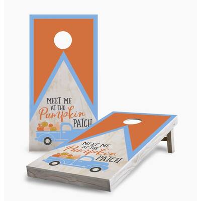 Meet Me at the Pumpkin Patch Cornhole Game (Choose Wraps or Boards)