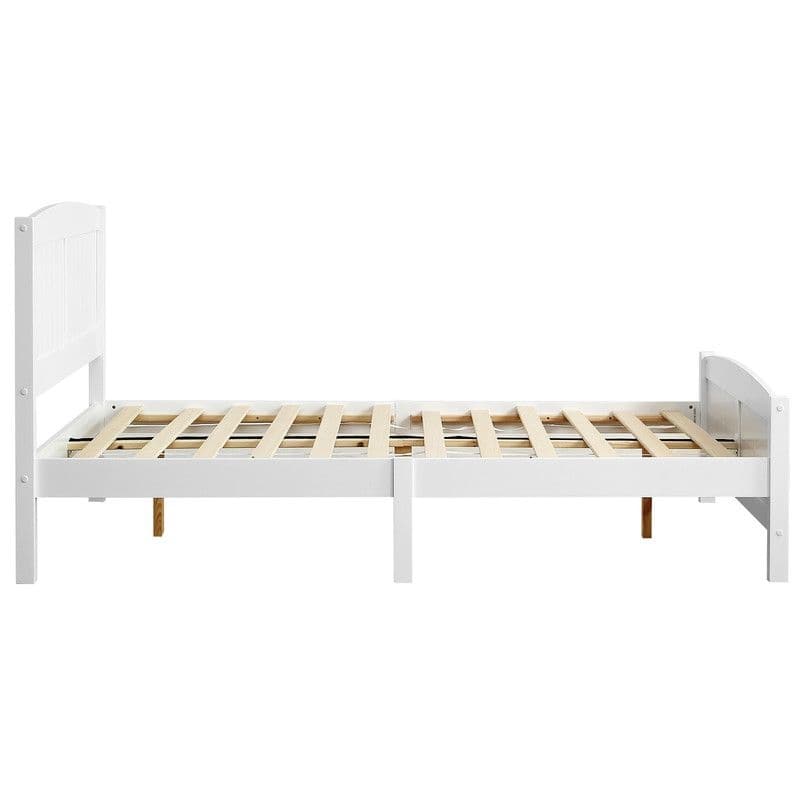 Full Size Solid Wood Bed Frame White