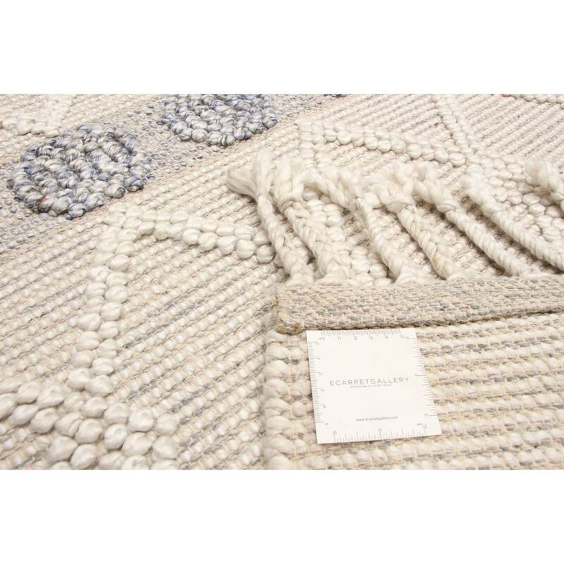 ECARPETGALLERY Braid weave Sienna Cream Wool Rug - 5'3 x 7'7