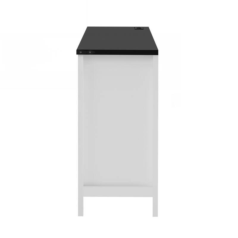 Modern 4-Door Sideboard Buffet with Power Outlets & USB Ports