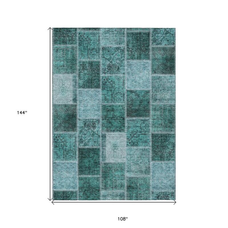 HomeRoots Patchwork Transitional Rectangle Outdoor Rug
