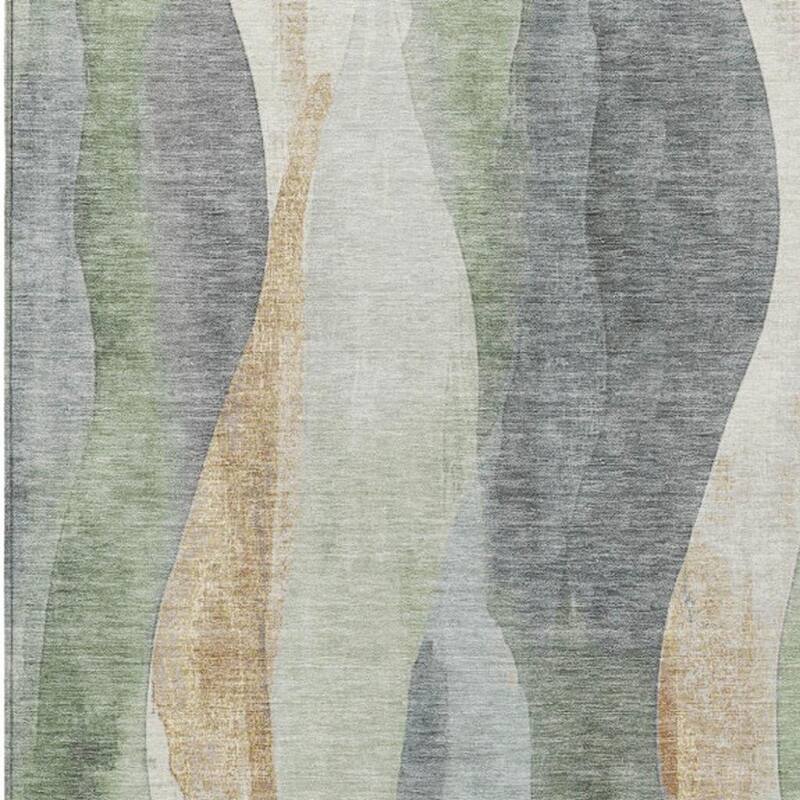 HomeRoots Abstract Transitional Rectangle Outdoor Rug
