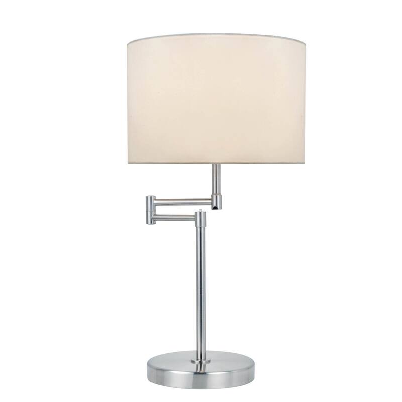 Table Lamp Modern Style Fabric Shade E27 Bulb Bright Room Lighting