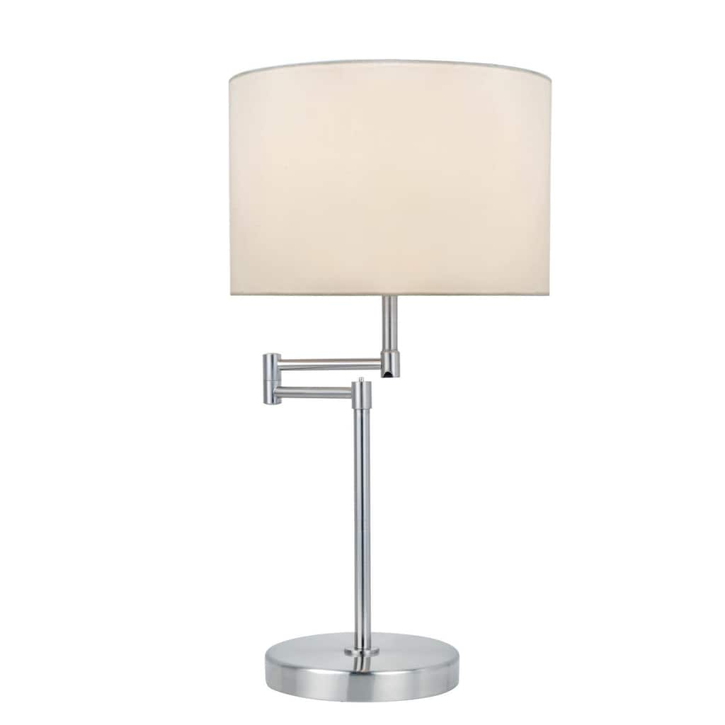 Table Lamp Modern Style Fabric Shade E27 Bulb Bright Room Lighting
