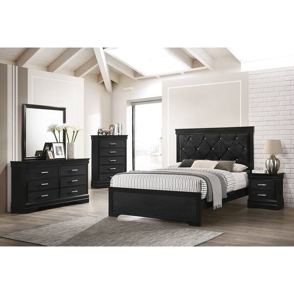 Black Faux Shagreen Embossed Dresser - Luxurious Storage with Timeless  Elegance - Bed Bath & Beyond - 42333847