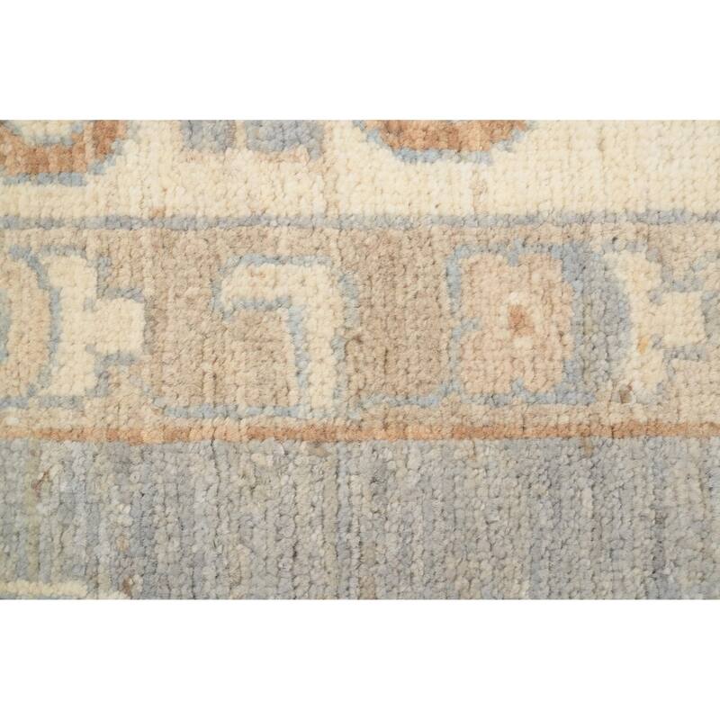 Hand Knotted Oriental 100% Wool Carpet Transitional All-Over Greys & Charcoal Oushak Area Rug - 11' 10'' X 9' 0''