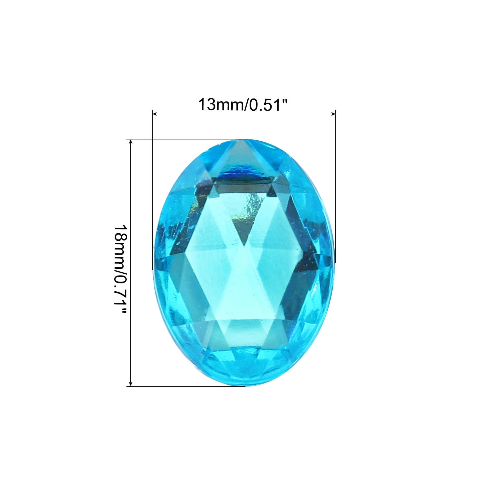 Acrylic Oval Gems Flat Back Artificial Rhinestones for DIY Crafts Bead Wedding Party Face Painting Jewelry Making