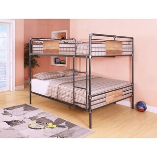 Brantley II Sandy Black & Dark Bronze Hand-Brushed Bunk Bed (Queen/Queen) main image 0