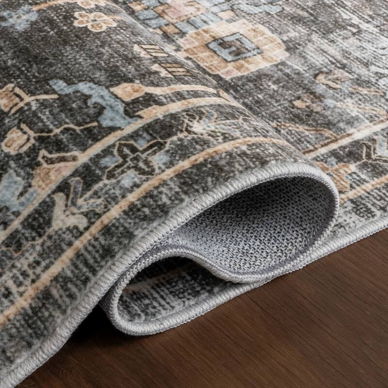 Nuloom Benica Multi Medallion Machine Washable Area Rug