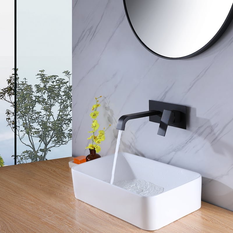 Wall Mounted Faucet Single-handle Bathroom Faucet With Deck Plate