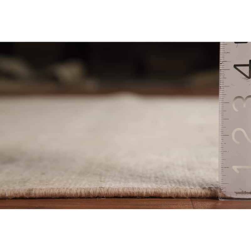 Vegetable Dye Oushak Turkish Area Rug Handmade Floral Wool Carpet - 5'10"x 9'1"