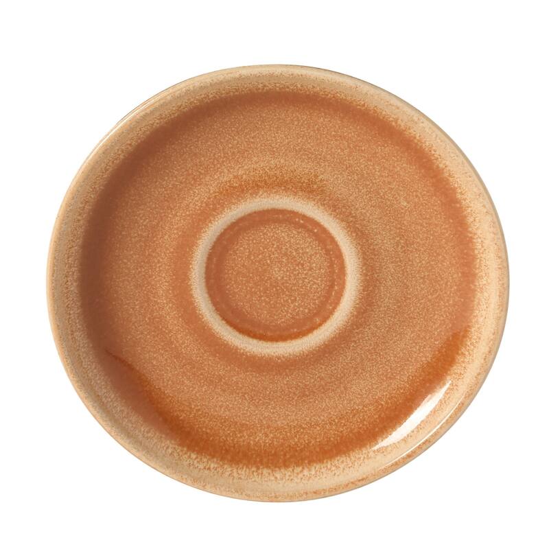 Gibson Elite Manila Bay 8-Piece Stoneware 5 oz Reactive Glaze Expresso & Coffee Cup and Saucer Set, Assorted Colors